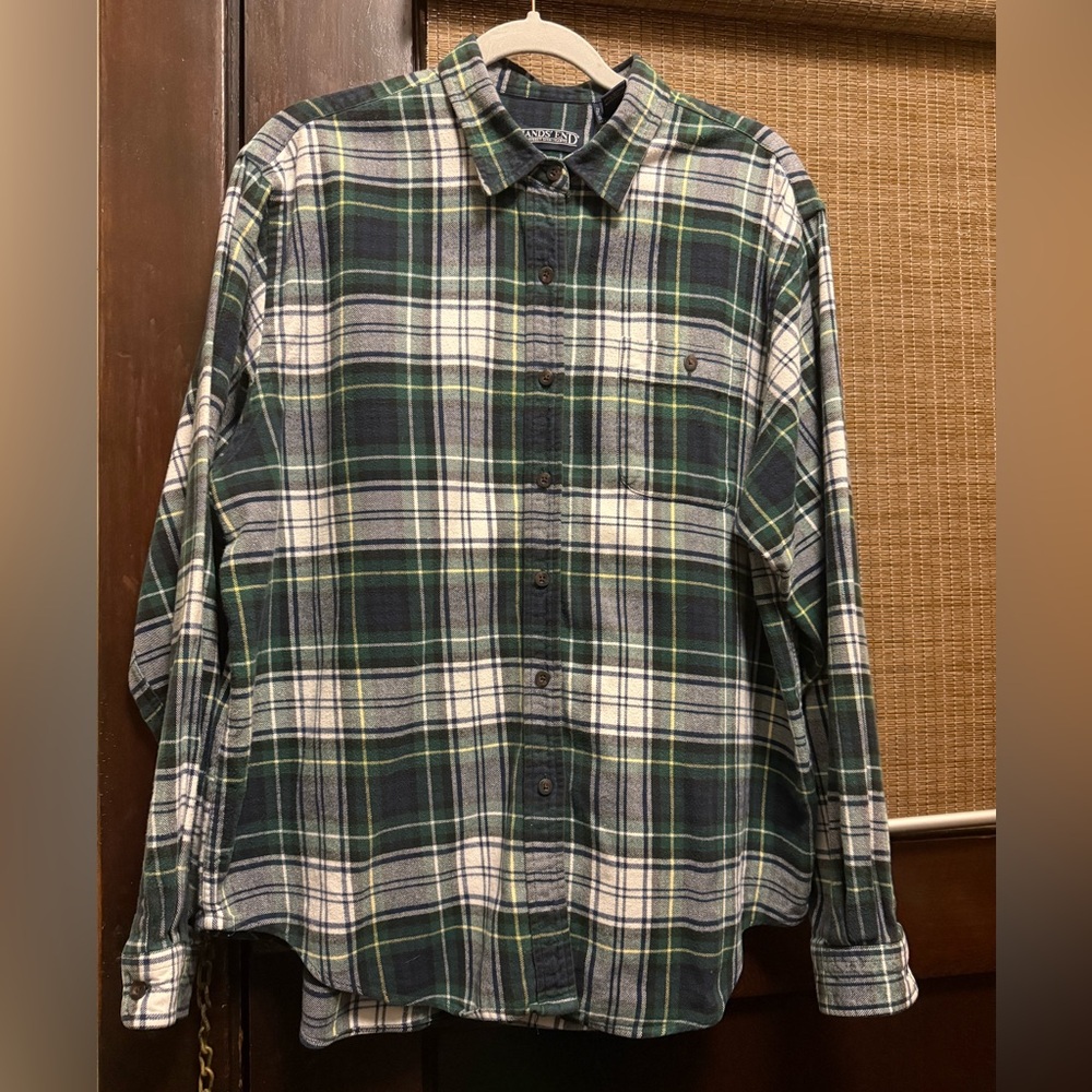 Vintage Lands' End Tartan Plaid Flannel - 1980’s